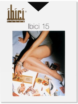 İbici 15 Den. Görünmez Külotlu Çorap - Siyah - 1