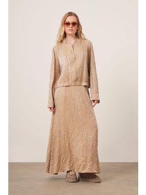 Ftz Women Kadın Kraş Etekli Takım  Vizon 31171