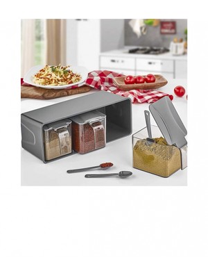 3 Lü Baharatlık Set Duvar Askılı -L677