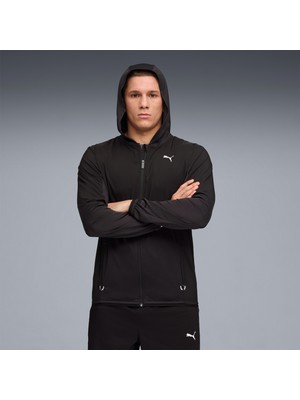 Puma Flex Fabric Mix Erkek Siyah Antrenman Ceketi.01