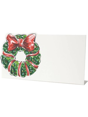 Holiday Wreath Place Card Pack Of 12 Sheets