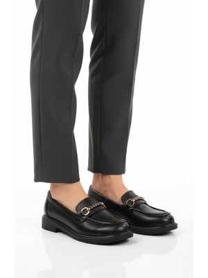 Siyah Cilt Kadın Casual Ayakkabı 572441 Z