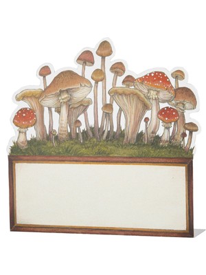 Mushroom Place Card - Pack Of 12