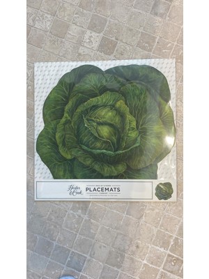 Die-Cut Cabbage Placemat - Pack Of 12 Sheets