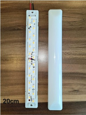 10'lu Paket 12V Tente LED Aydınlatma Armatür 20CM-OVAL Taban-Gün Işığı 3000K