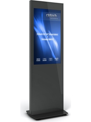 Cletech C01 43” Totem Kabini + Samsung QM43C 43” Signage Monitör