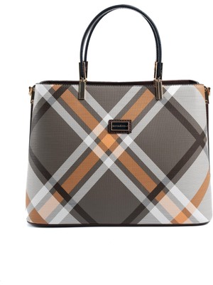 Silver & Polo Haki - Kahve SP924 Kadın El Çantası