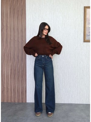 Likralı Straight Jean