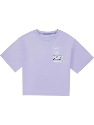 Genç Kız Bisiklet Yaka T-Shirt