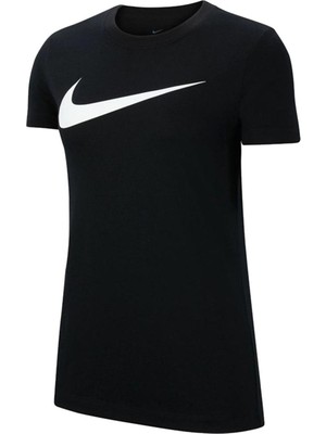 Kadın Nike Dri-Fit Park T-Shirt Siyah Renk Rahat Kesim ve Günlük Kullanım için Uygun