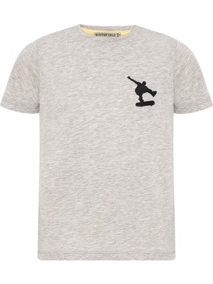 Routefield Trick Kids Unisex Çocuk Gri Tişört