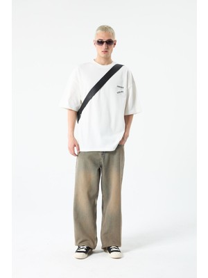 Arka Baskılı Oversize Tişört Şeker Kasar