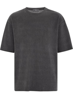 Yıkamalı Ottoman Basic Oversize Tişört Haki
