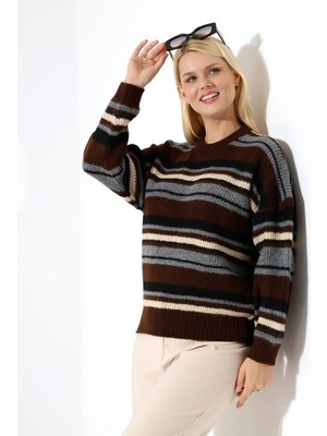 Çizgili Triko Kazak