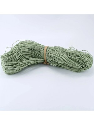 Küf Yeşili Renk Çile Kağıt Ip Çanta Ipi Supla Ipi  No:49 - (550-600 Gr)