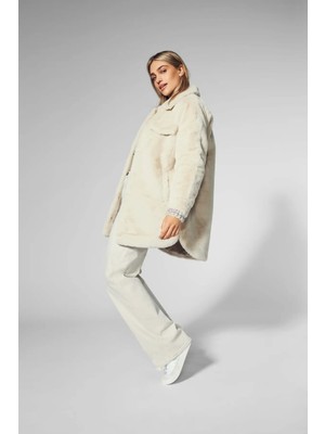 Only Kadın Onlvıda Çıt Çıt Kapamalı Peluş Kaban 15260048 Taş