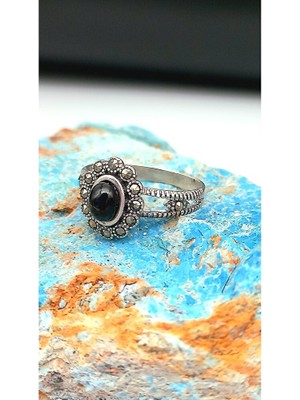 Oltu Taşlı Gümüş Yüzük SY00017