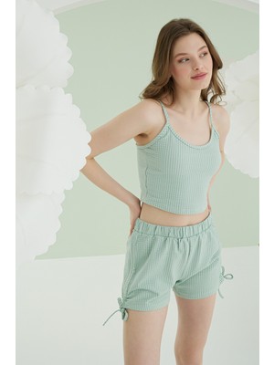 Nbb Yeşil  Travel Ince Askılı Şort Takım