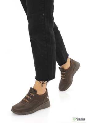 Mammamia Kadın Ortopedik Hakiki Deri Bağcıksız Spor Tarz Mevsimlik Ayakkabı M26/KA3545