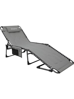 Kingcamp Magnolia B20 Premium 7 Kademeli Katlanır Dolgulu Şezlong Grey