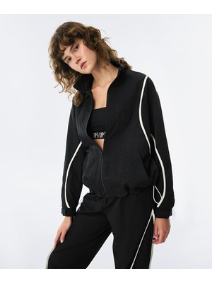 Kontrast Biyeli Teknik Kumaş Ceket TW6250005079001