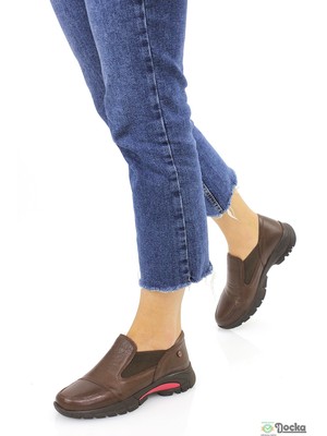 Mammamia Kadın Mevimlik Spor Tarz Ortopedik Hakiki Deri Bağcıksız Ayakkabı M26/KA3480