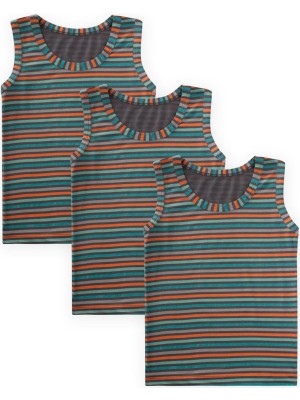 Üçlü Geniş Askılı Atlet Set 2-9 Yaş Çizgili