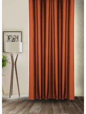 Cheap's Home Blackout Işık Geçirmez Fon Perde Pilesiz Ekstraforlu Yüksek Kaliteli Karartma Güneşlik (KİREMİT)