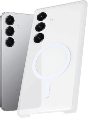 Samsung Galaxy S25 Kılıf Pc Zara Magsafe Şeffaf Kılıf - Şeffaf - DROPX7824-8448