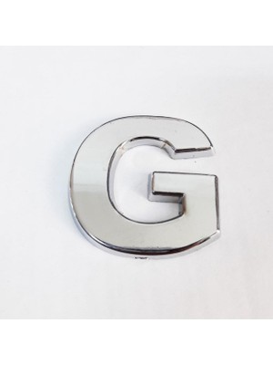 G Harfi  3,75 cm Krom Yapışkanlı