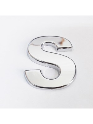 S Harfi  3,75 cm Krom Yapışkanlı