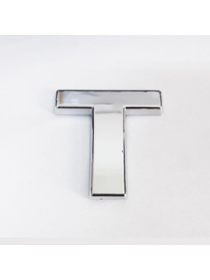 T Harfi  3,75 cm Krom Yapışkanlı