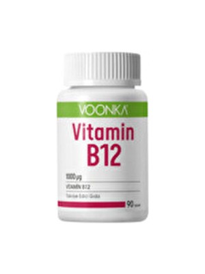 Voonka Vitamin B12 102 Tablet 1000 µg Takviye Edici Gıda Enerji ve Sinir Sistemi Destekleyici