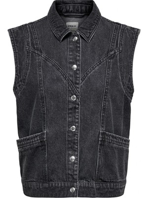 Only Onlkennedy Sl Waistcoat Kadın Denim Yelek 15278041