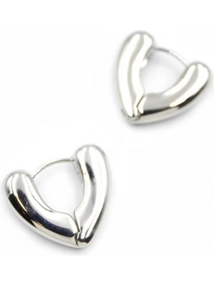 Kalp Küpe - Gümüş