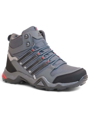 2226-FORZA Anatomik Kaydırmaz Tabanlı Soft Shell Outdoor Trekking Erkek Bağcıklı Spor Bot - NKT02226-FÜME-40