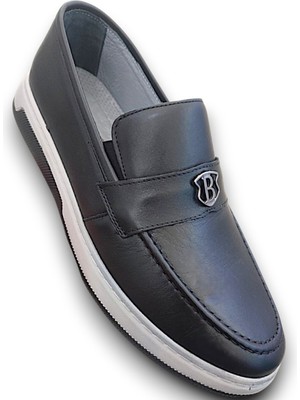 Alvino 359 Siyah Hakiki Deri Hafif Rahat Günlük Erkek Ayakkabı