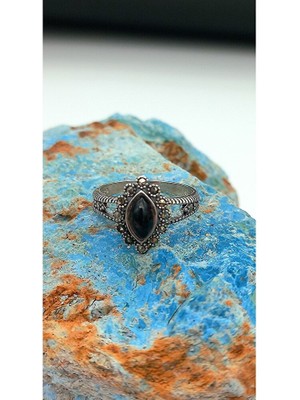 Gümüş Oltu Taşlı Yüzük SY00011