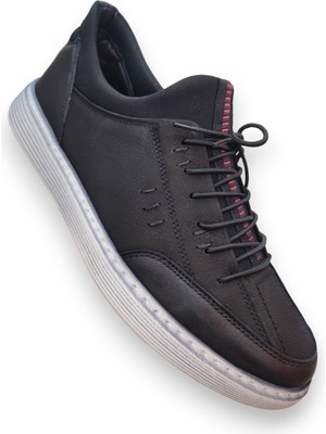 Birkan 370 Siyah Ortopedik Hakiki Deri Hafif Rahat Günlük Erkek Ayakkabı