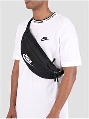 Nike Siyah Tekstil Materyalli Unisex Bel Çantası Düz Desenli Sportswear Heritage Koleksiyonu