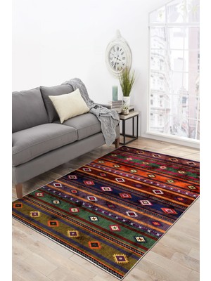 Dekoratif Özel Tasarım Yıkanabilir,ince, Kaymaz Tabanlı, Modern Salon Halısı, Mutfak Halısı, Yolluk