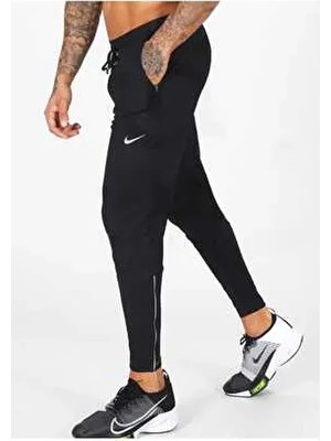 Nike Phenom Running Trousers Erkek Eşofman Altı - Esnek Siyah Kumaş ile Rahat ve Şık Tasarım