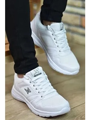 Beyaz Ortopedik Hafif Günlük Spor Yürüyüş Sneaker Ortopedik Ayakkabı