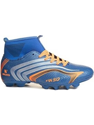 Walked Çoraplı Krampon Futbol Ayakkabısı Erkek Kullanıcılar İçin Mavi Renkli Yüksek Performans
