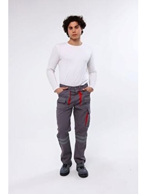 - Harman Karışım Çok Cepli Gri Iş Pantolonu,işci Pantolonu,işçi Pantolonu,iş Elbisesi