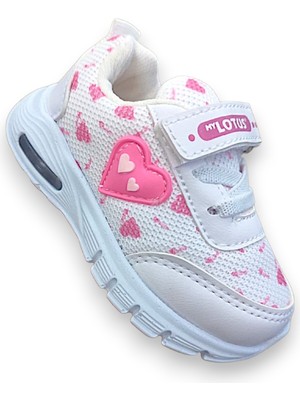 Lotus 493 Beyaz Hafif Rahat Ortopedik Işıklı Kız Bebek Ayakkabı
