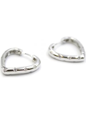 Kalp Küpe - Gümüş