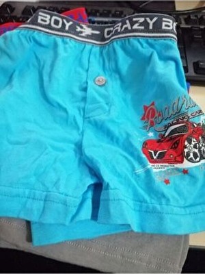 Tutku Erkek Çocuk Çok Renkli 6'lı Paket Elastan Pamuk Baskılı Boxer Yumuşak Dokulu Rahat Tasarım