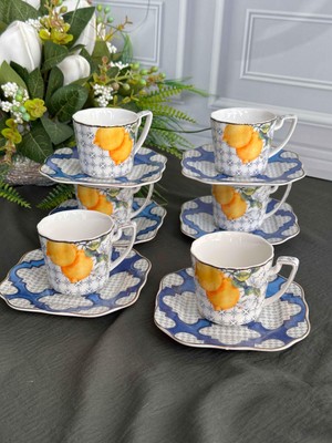 Türk Kahve Fincanı Lemons 6 Kişilik 12 Parça