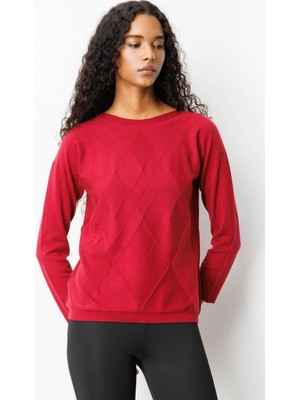 Kadın Önü Baklavalı Yan Örgü Kazak V.çürüğü